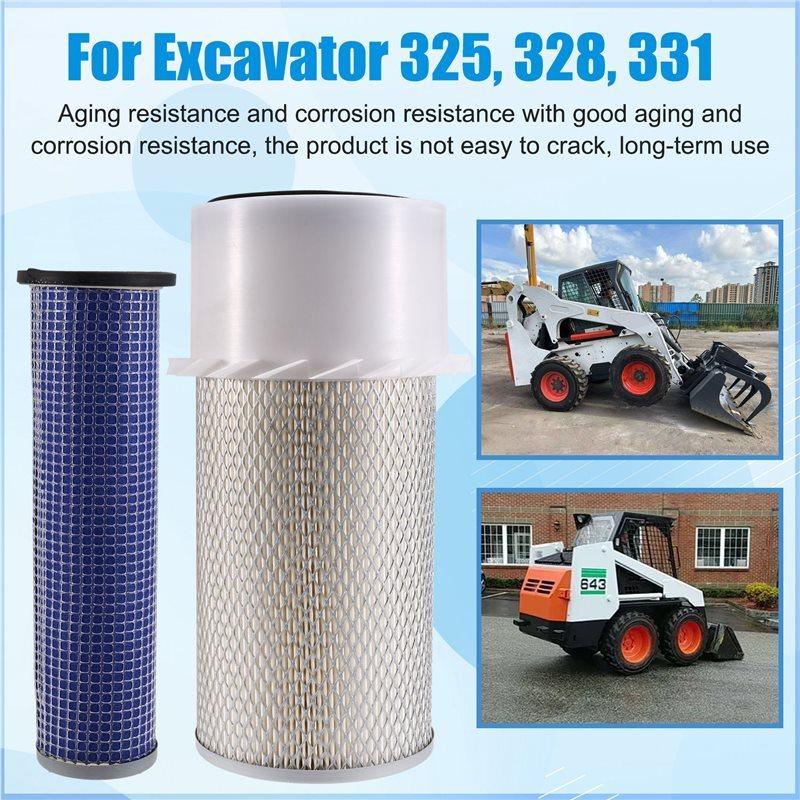 NEW-For Bobcat Loader 753 763 773 853 S150 S175 S185 T190 Replacement Air Filters- Part Numbers 6598362& 6598492