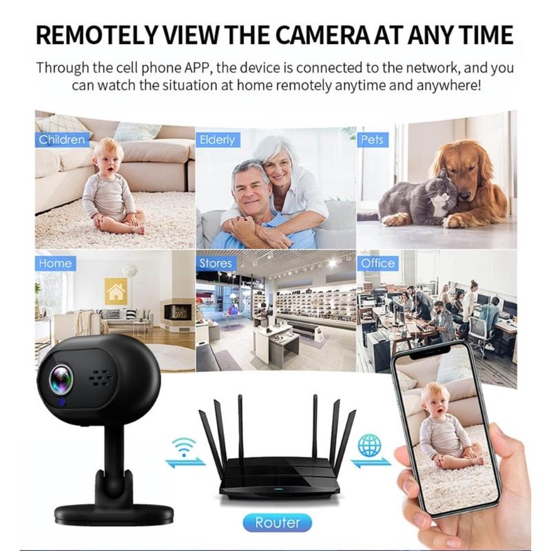 Home Security Camera WiFi 1080P P2P Phone APP Remote Contol Indoor WiFi Camera Anti Theft with NightVisions Baby Monitor