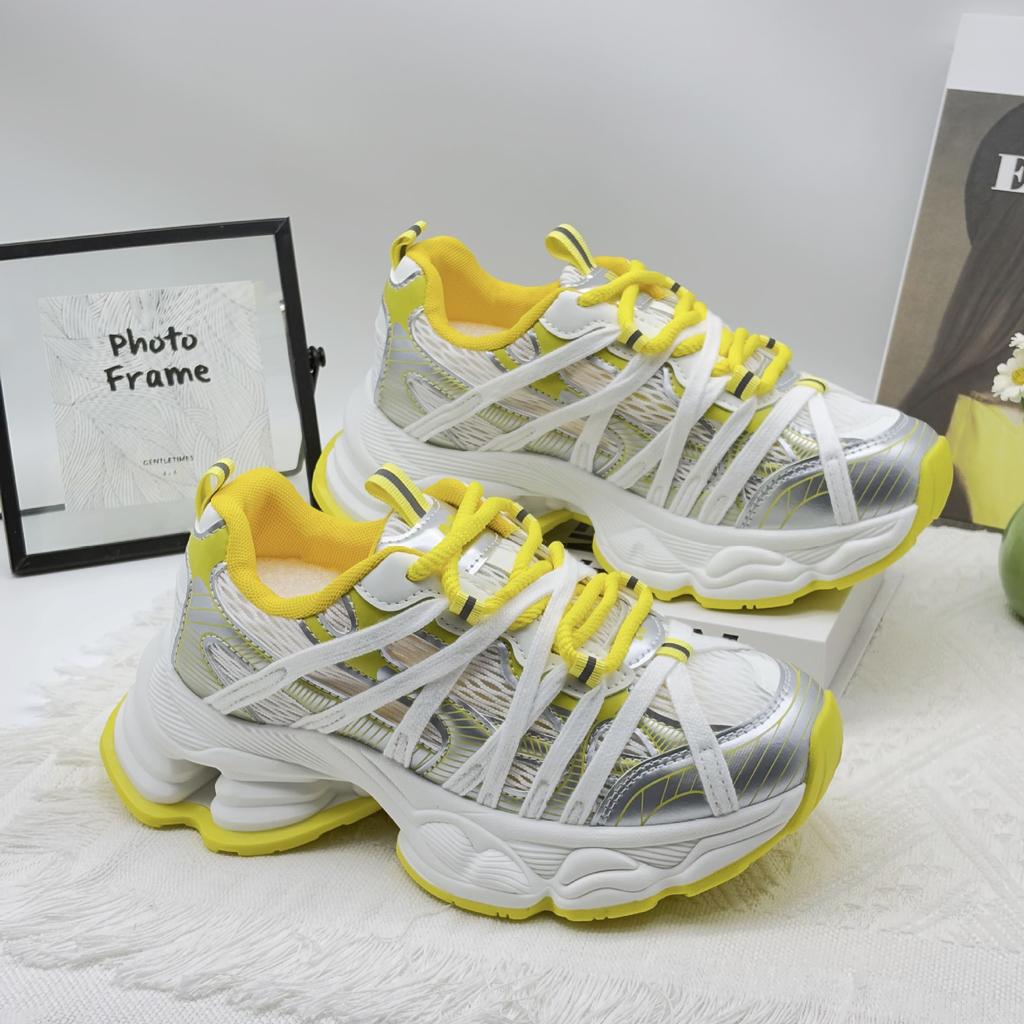 Платформенные кроссовки «папины кроссовки» женские 2025 лето новые тонкая сетка дышащие легкие с небольшой высотой повседневные спортивные туфли