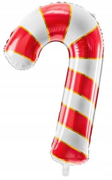 Candy Cane Foil Balloon, Red, 1 pc