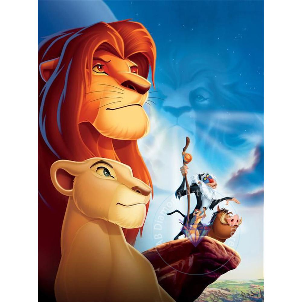 Набор для алмазной живописи «Король Лев» 5D DIY Алмазная вышивка крестом Искусство ручной работы Подарки для взрослых и детей Домашний декор