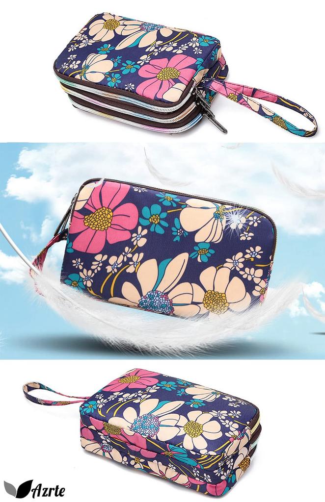 Azulte Travel Cute Small Item Lemon 131 Women's Pouch, Storage, Pattern, Yellow,