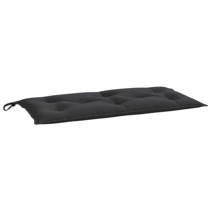 VidaXL Coussin de Banc de Jardin, Revêtement de Banc avec Jeux de Cordes, Coussin d'Extérieur Imperméable, Noir 100x50x7 cm 361571