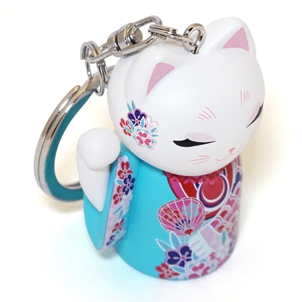 [kimmidoll] Брелок-фигурка Манекинеко, Манеки-нэко, Талисман удачи, Удача, Финансовое благополучие, Процветание в бизнесе, Кимоно, Японский стиль (ЮМЭ)