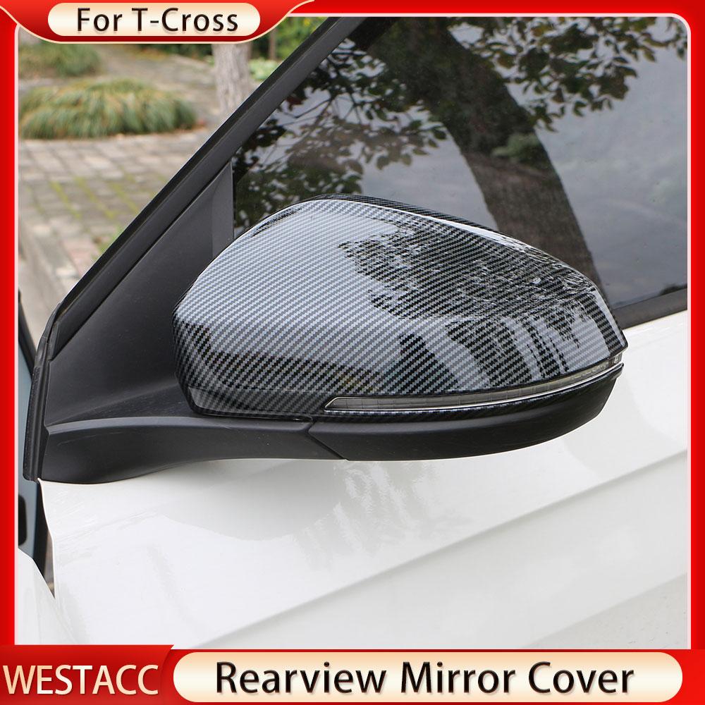 2 шт. Наклейка на боковое зеркало заднего вида для VW Volkswagen T-Cross Tcross 2018 2022 2023