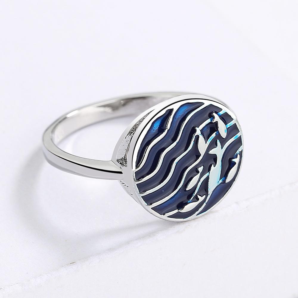 Классические кольца для женщин, модные круглые геометрические кольца, эмалированные украшения ручной работы, свадебные украшения, обручальное кольцо