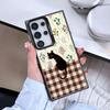 Для Samsung Galaxy S24 S23 Ultra Plus FE S25 S22 Ultra Plus S21 FE Лазерный Чехол для Телефона Полосатый Кофе Кот Ударопрочные Черные Чехлы