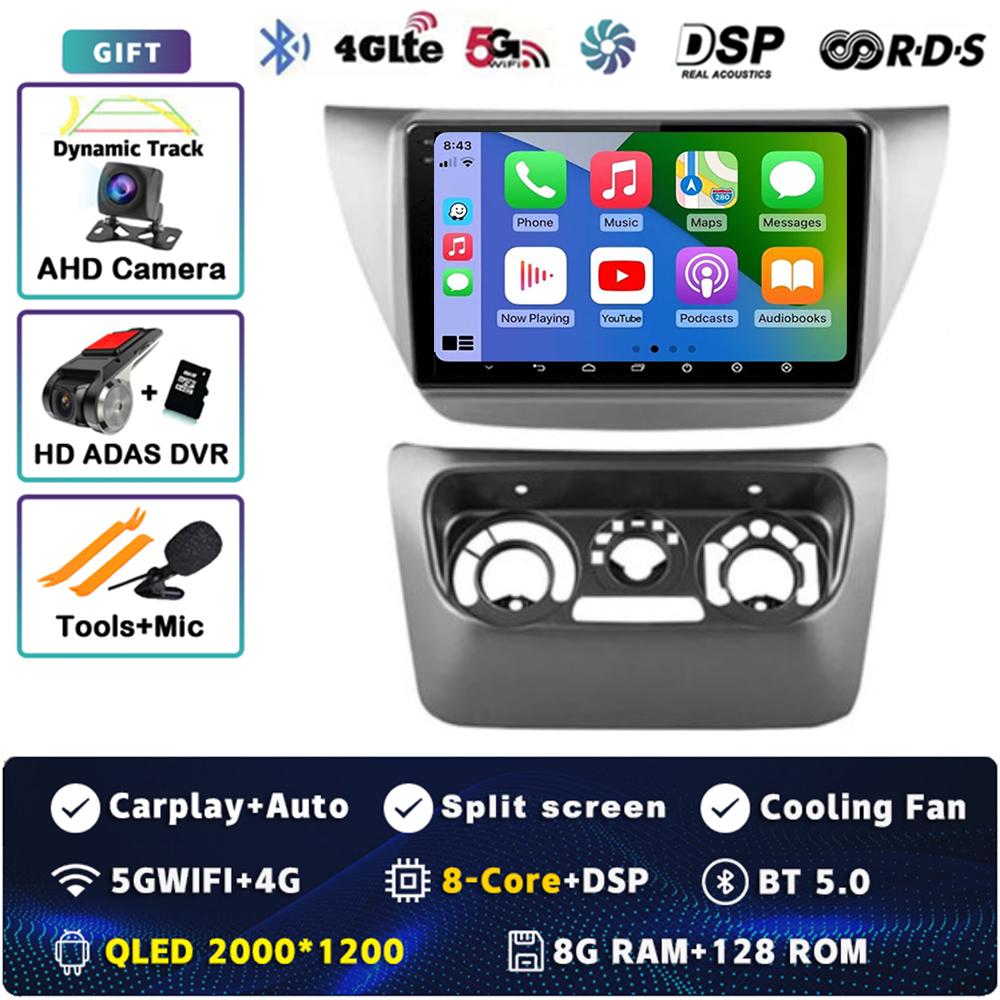 Android 14 Carplay Car Radio для Mitsubishi Lancer 9 CS 2000 - 2010 Мультимедийный Видеоплеер Навигация GPS Стерео 2Din Головное Устройство