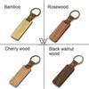 Rectangle Wooden Keychain Pendant - Business Gift In OPP Packaging