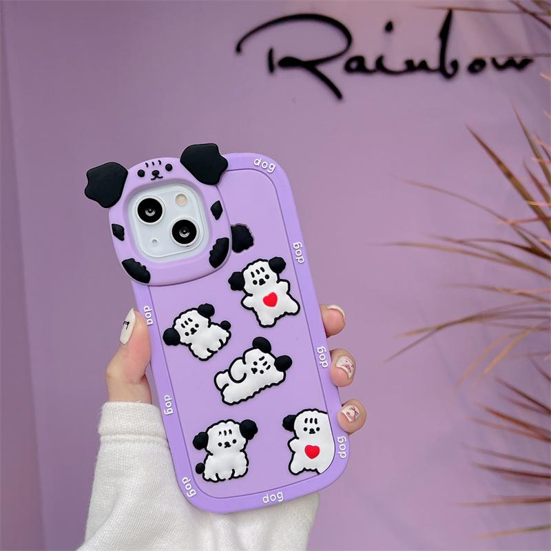 Чехол для телефона iPhone с кавайной мультяшной собакой для Iphone 11 12 13 14 Pro Max, универсальный чехол для телефона с защитой от падения