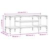 TV Cabinet Black 121x35x45 cm Wood Based Panel & Iron