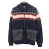 HYSTERIC GLAMOUR Nordic Pattern Knit Jacket S Navy Blouson Men's Used
