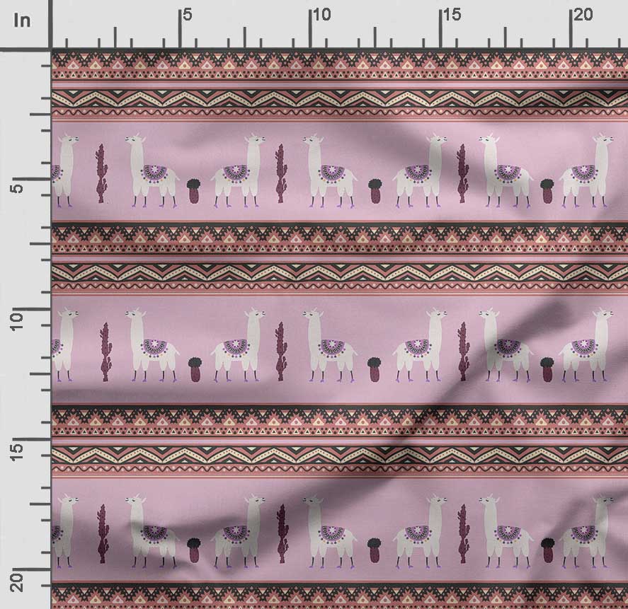 Soimoi Llama Alpaca Print,  Cotton Cambric, Quilting Fabric Sold by The Yard 42 Inch Wide, Medium Weight Cotton Fabric,