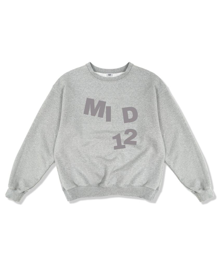 MIDNIGHT12AM [Fleece Line Option] Mid12 Oversized Premium Double-Sided Sweatshirt 4 Colors (Type A)