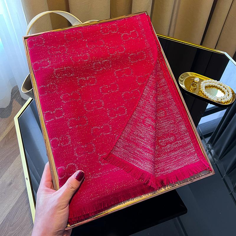 Summer Seaside Vacation Women's Scarf Shawl Decoration Fashionable Letters Cotton Sunscreen Women