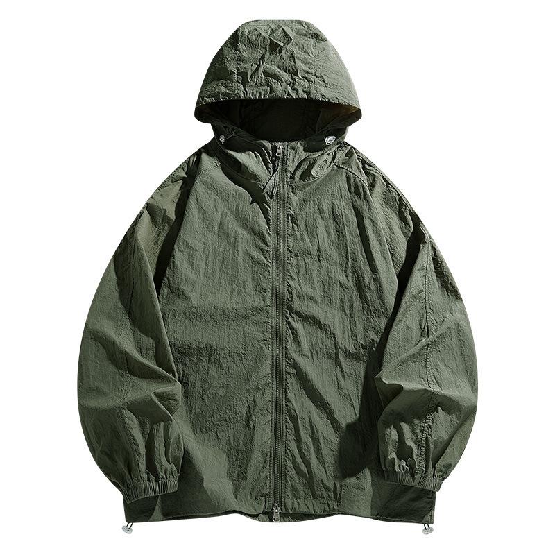 1011 New Thin Breathable Sun-Protection Outerwear, Unisex Trendy Fashion Hooded Design Logo Printed