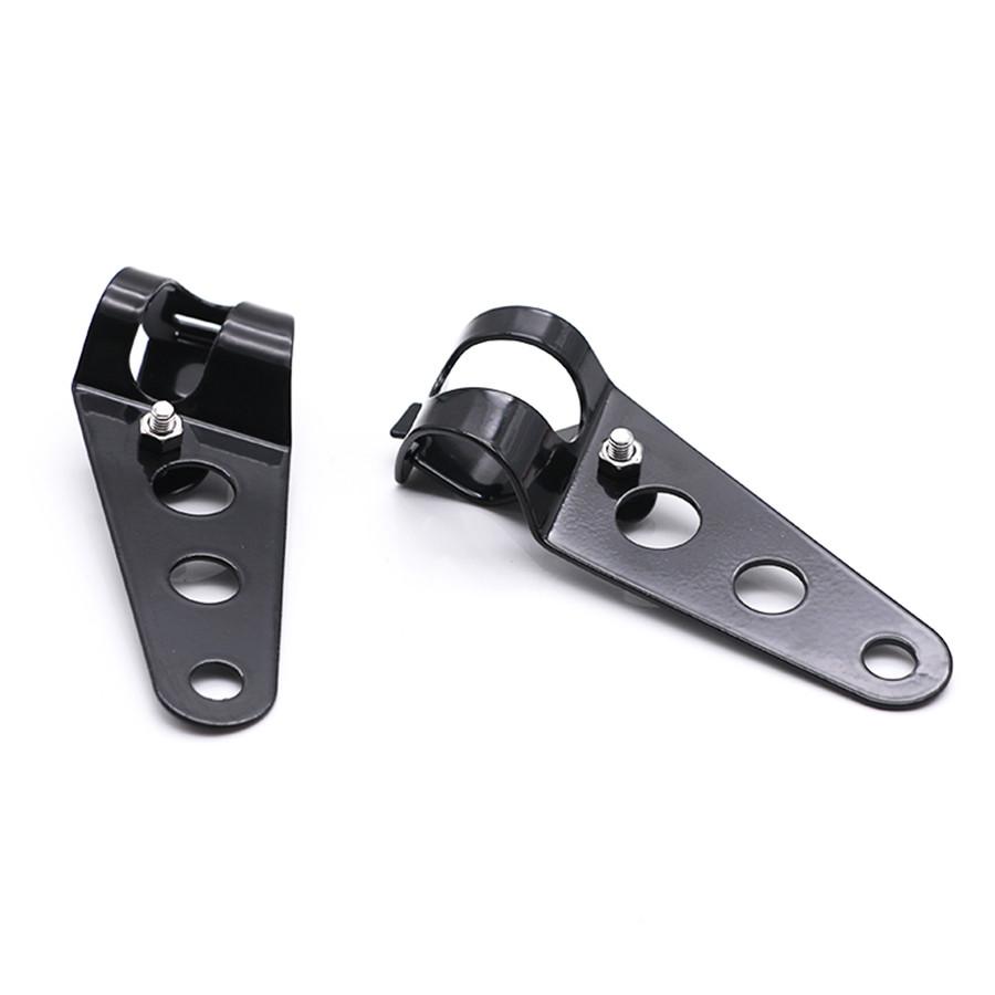 6.8'' Motorcycle Metal Retro Amber Halo Ring Angel Eye Led Headlamp With Bracket