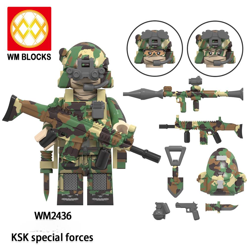 Мини-фигурки спецназа, морские котики, современные солдаты, SWAT KSK SSO, кирпичи, строительные блоки, игрушки для детей WM6147