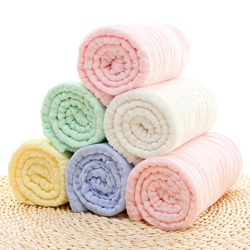 Factory Solid Colors 6 Layers 100%Cotton Muslin Blankets, Baby Blankets