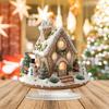 2D Рождественский Волшебный Дом Фигурка Мультяшный Замок Снежный Дом Рождественский Снежный Дом Статуэтка Настольная