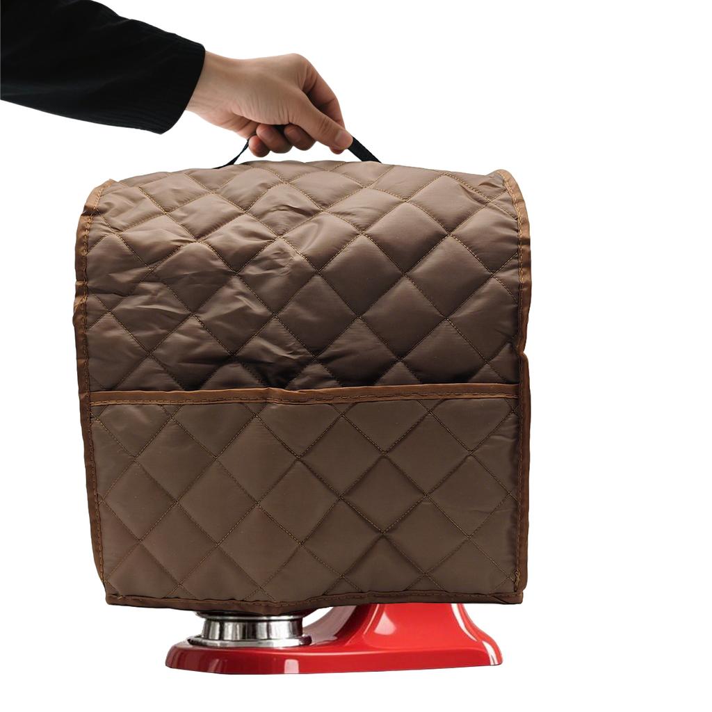 1PC Multi- Vertical Mixer Dust Cover, Side Storage Bag, Hand-Held Quilted Polyester Diamond Household Dust Cover