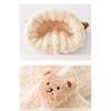 Baby Autumn and Winter Warm Hat Plush Scarf Two-piece Set Cute Teddy Bear Thick Male and Female Baby Yarn Hat