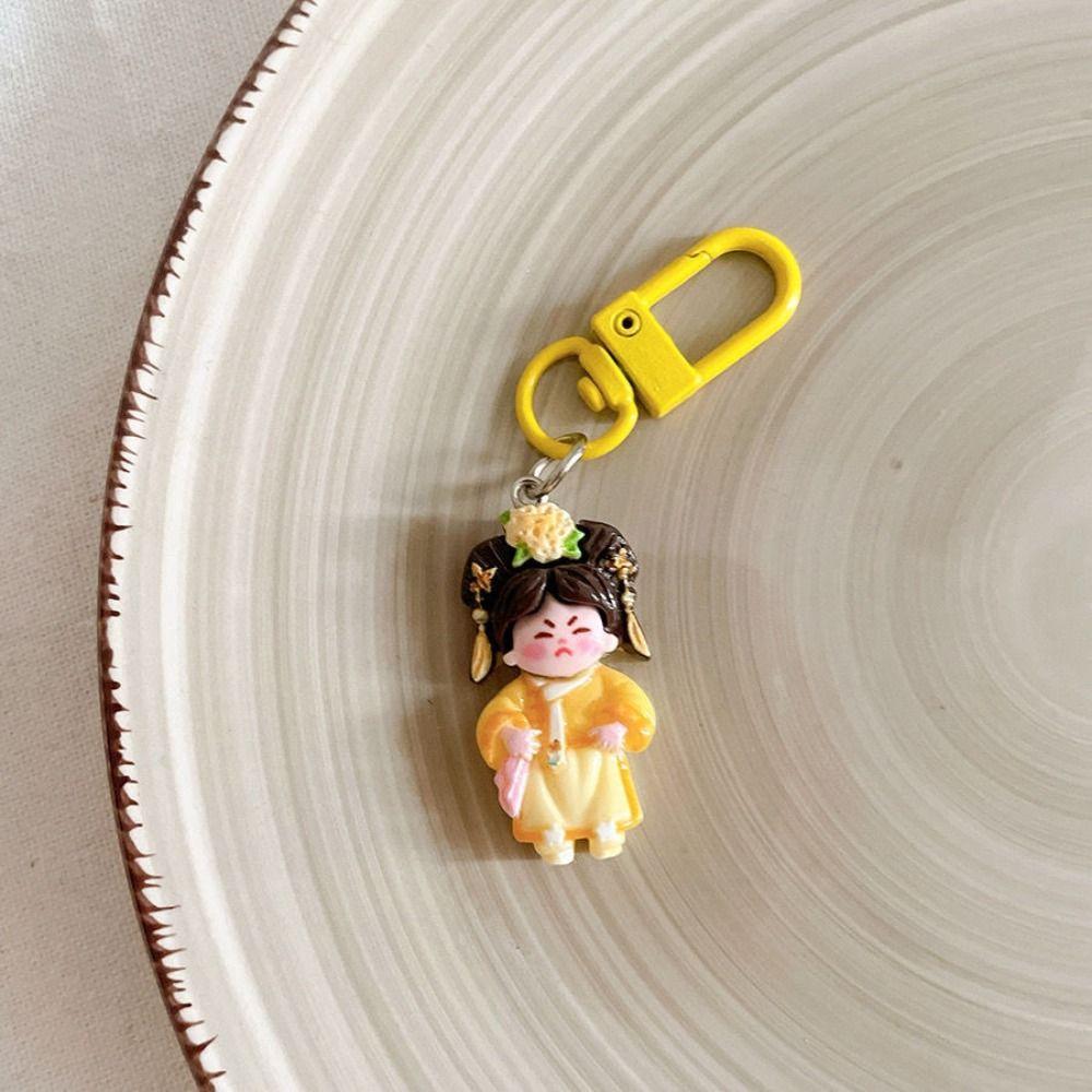Ancient Style Cartoon Keychain Chinese Style Hanfu Girl Pendant Girls