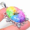 Кулон Rainbow Solar Quartz из стерлингового серебра 925 пробы, ручная работа, 2,29 дюйма, P7i69