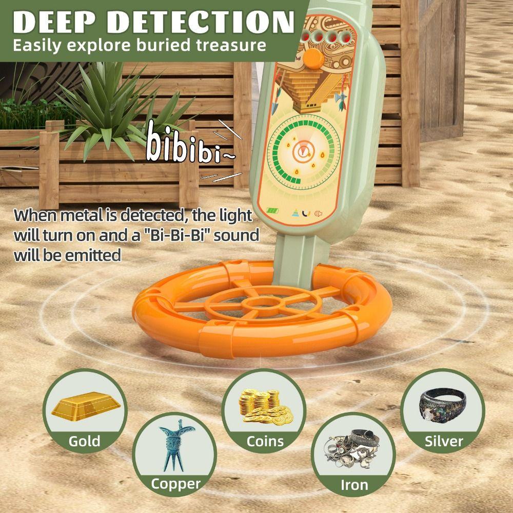 High Sensitivity Metal Detector for Kids With Search Coil Metal Tracker Tools Treasure Search