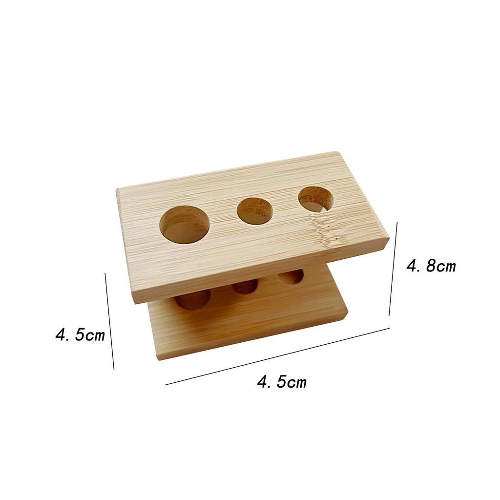 Heads Holder Accessories Wood Counter Organizer Rack for Countertop
