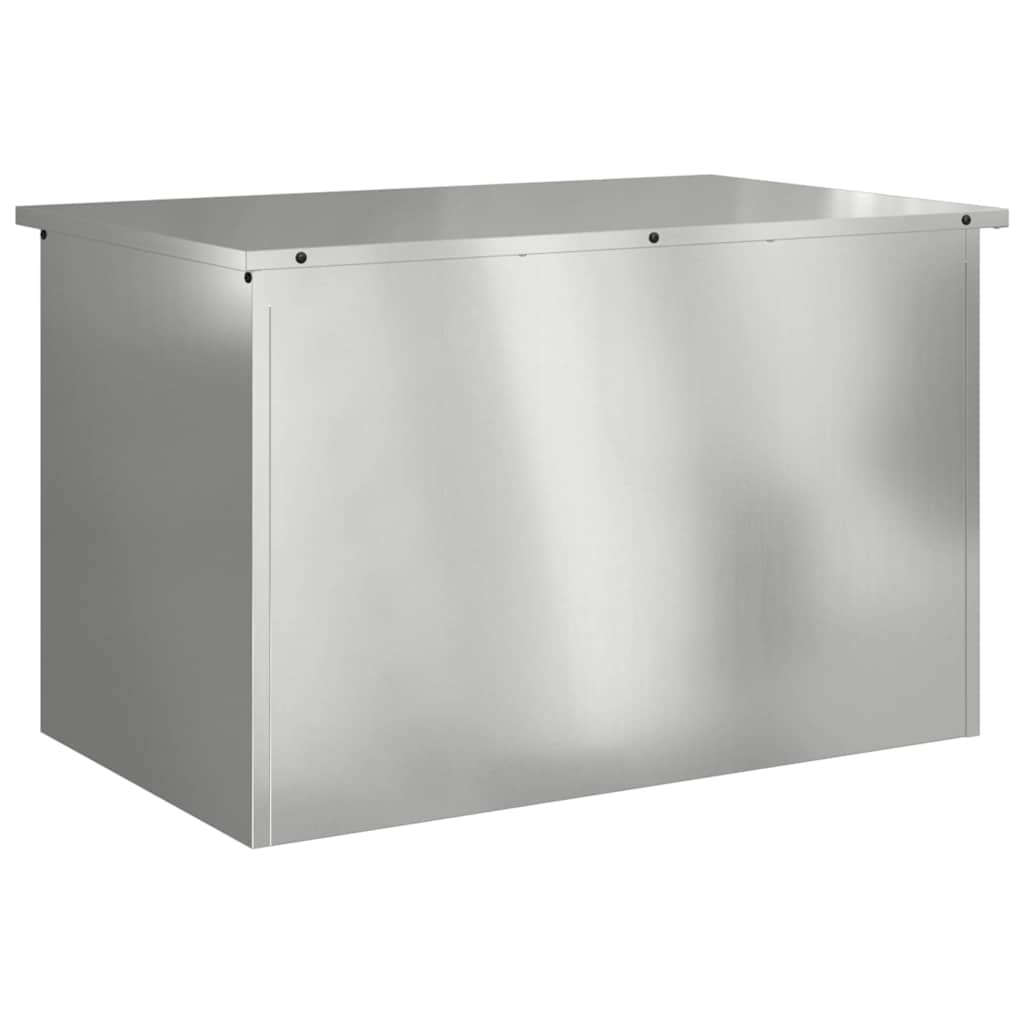 Outdoor Storage Box Silver 80 x 50.5 x 50 cm Steel