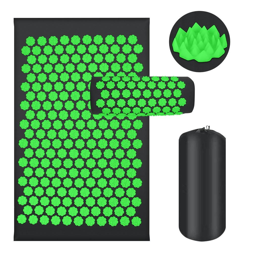 Acupressure Set Acupressure Mat With Pillows For Neck And Back Pain Magnetic Field And Acupressure With A Carry Bag