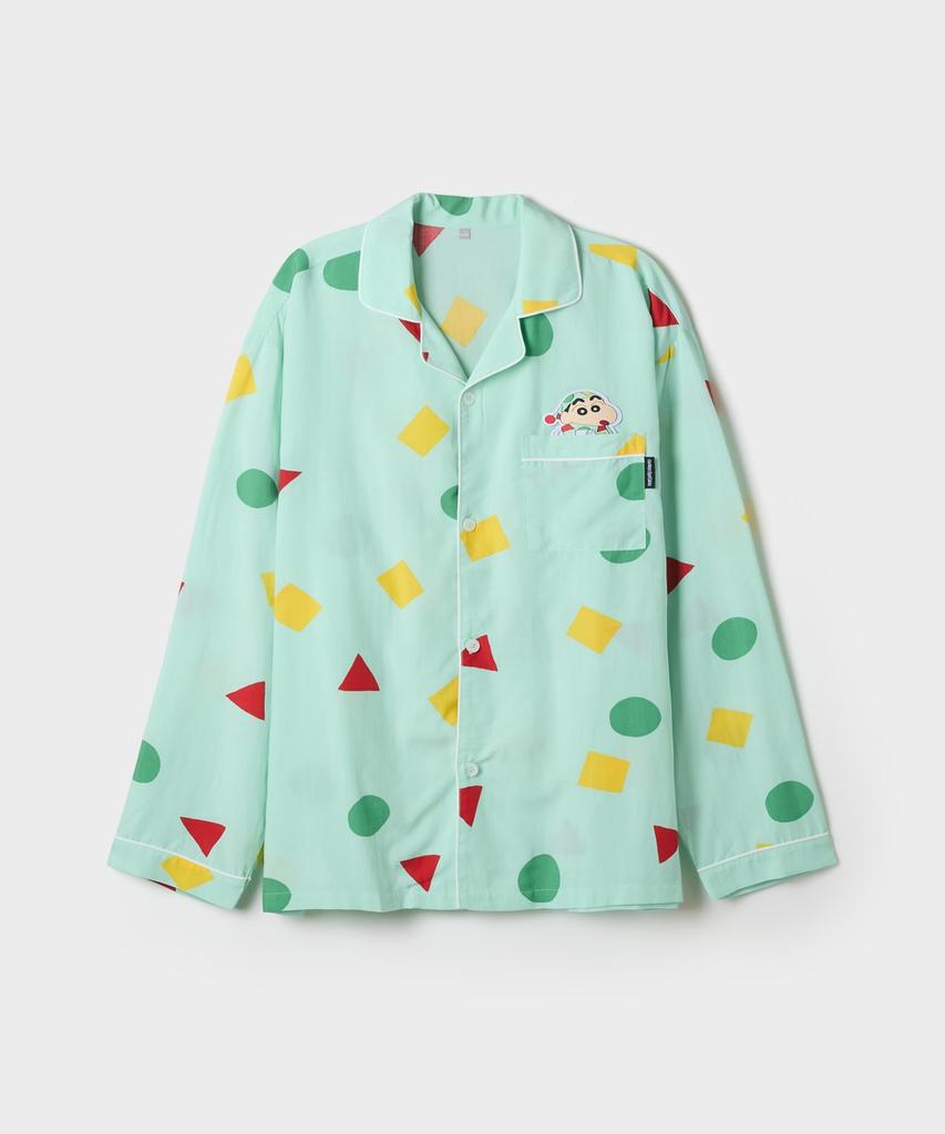 SPAO [Crayon Shin-Chan] Long-Sleeve Pajamas (Mint)_Spppg49U08