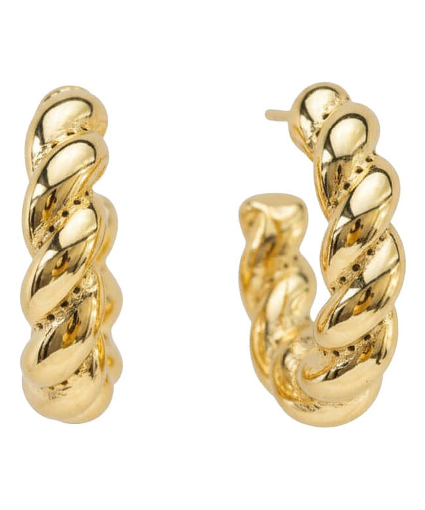 Серебряные серьги Alleun 925 пробы, смелый витой дизайн