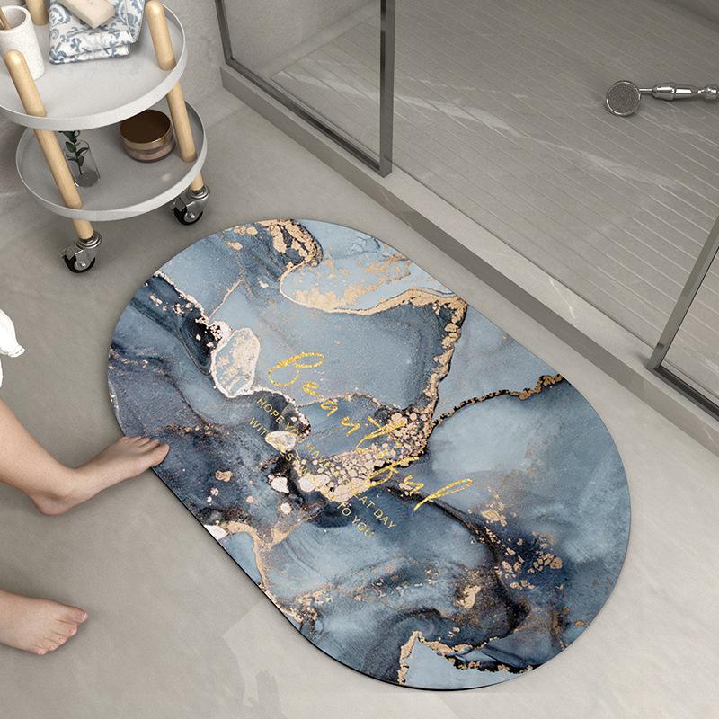 Коврик для впитывания диатомовой грязи, коврик для туалетной двери, мягкий коврик из диатомовой земли, нескользящий коврик для ванной комнаты, коврик для туалета в ванной