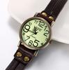 JewelryWe Antique Multi-Wrap Leather Band Wristwatch Numeric Dial Analog Display Quartz Movement Unisex Kids Suitable for Commuting School Brown
