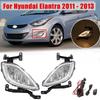 12В 35Вт Автомобильные противотуманные фары Левая и Правая Для Hyundai Elantra 2011 2012 2013 Передний бампер Противотуманная фара +Проводка+Сборка переключателя