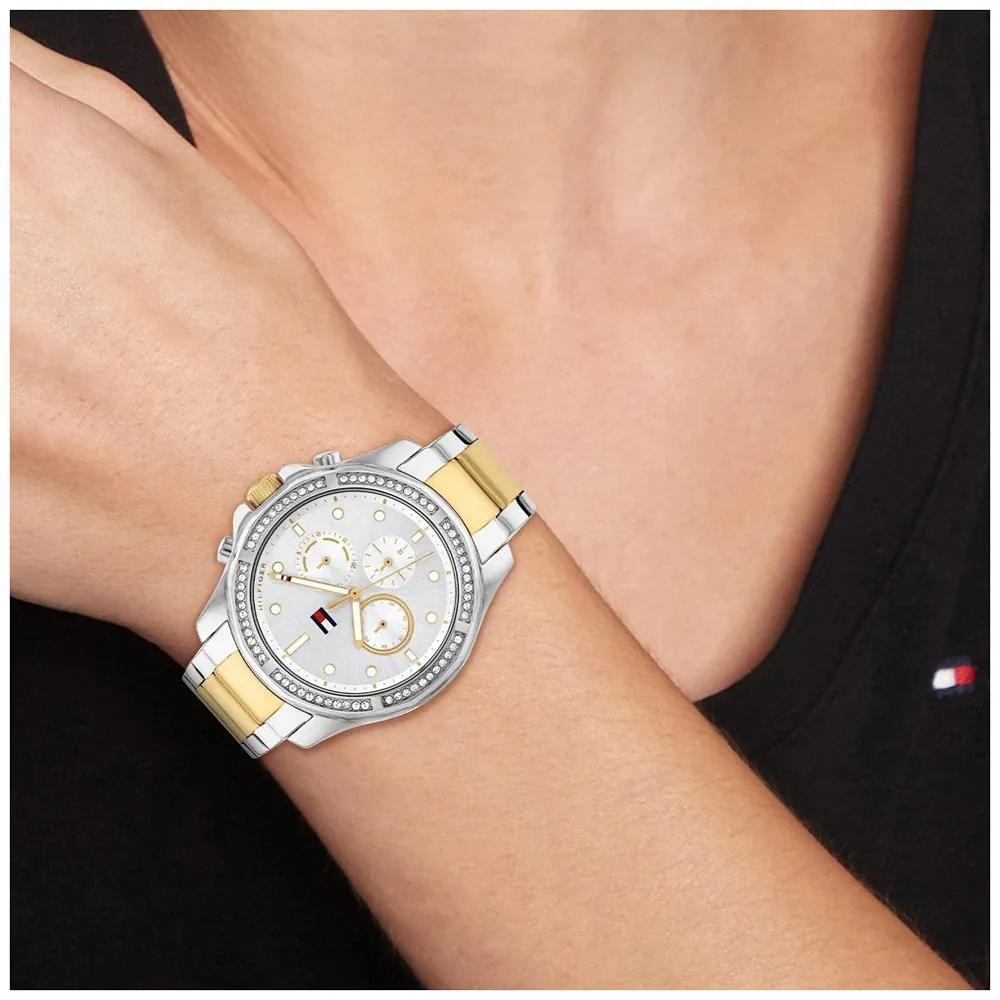 Tommy Hilfiger Женские кварцевые часы Brooklyn Silver Two-Tone из нержавеющей стали 1782615