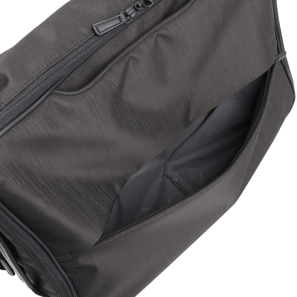 Бизнес-совместимый с размером дюймов B4, прочный водоотталкивающий тефлоновый деловой рюкзак, черный [Ace Gene], 3-сторонняя сумка, 15,6 шт., [устойчивый к пятнам,