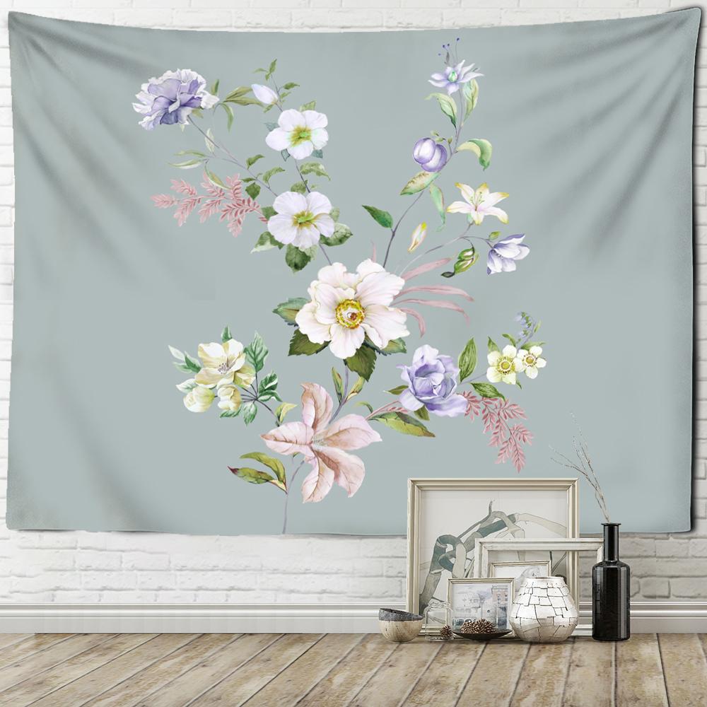 Цветок магнолии, декоративная живопись, гобелен, настенное искусство, простой и свежий Ins, эстетический фон для комнаты, тканевый декор