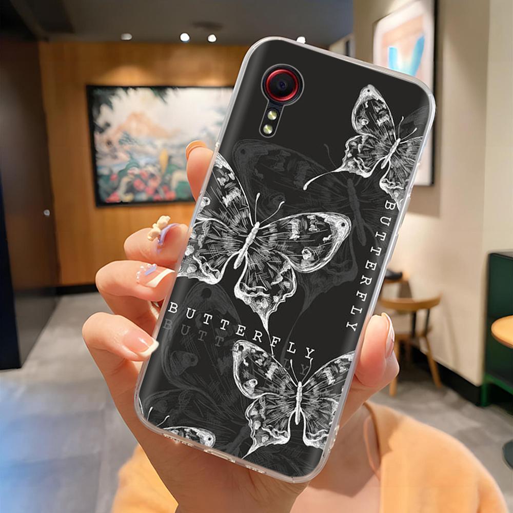Мягкий силиконовый чехол для телефона Samsung Xcover 5 с мультяшными и цветочными узорами