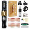 Atom2 Professional Tattoo Kit, беспроводная роторная машинка, аккумулятор, 20 картриджей, чернила для начинающих и мастеров татуировки