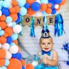 Blue Theme Balloons Arch Kit Orange White Baby Blue Balloon Garland Birthday Party Baby Shower Graduation Retirement Decoration