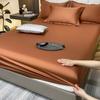 Cotton Fitted Sheet With Elastic Band Luxury Soft Mattress Covers Durable Skin-friendly Bedsheet Easy Care Bed Cover