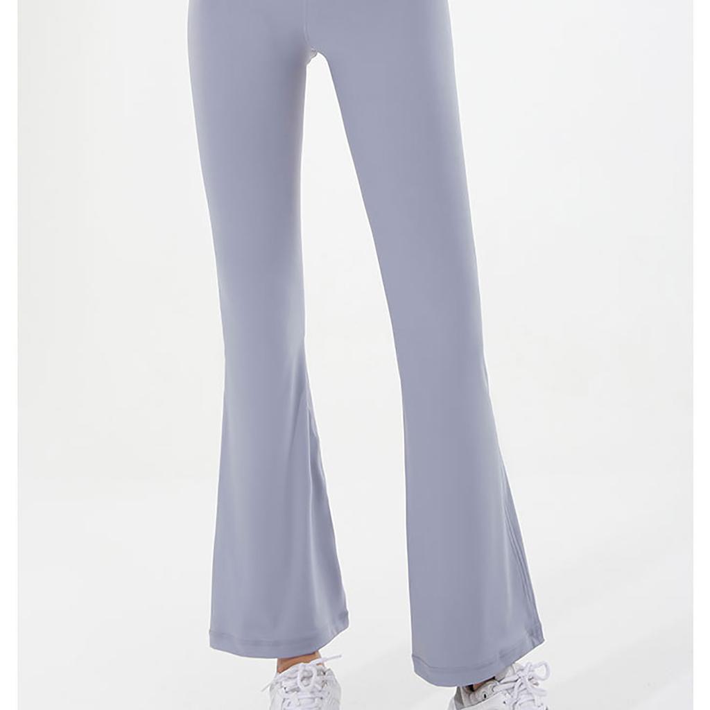 Женские брюки-клеш, брюки для йоги, спортивные брюки для фитнеса, высокая талия, подтягивающие бедра, эластичные бесшовные брюки с четырех сторон