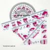 Cute Cat Acrylic Ruler Set - 4-Piece Cartoon Stationery for Students