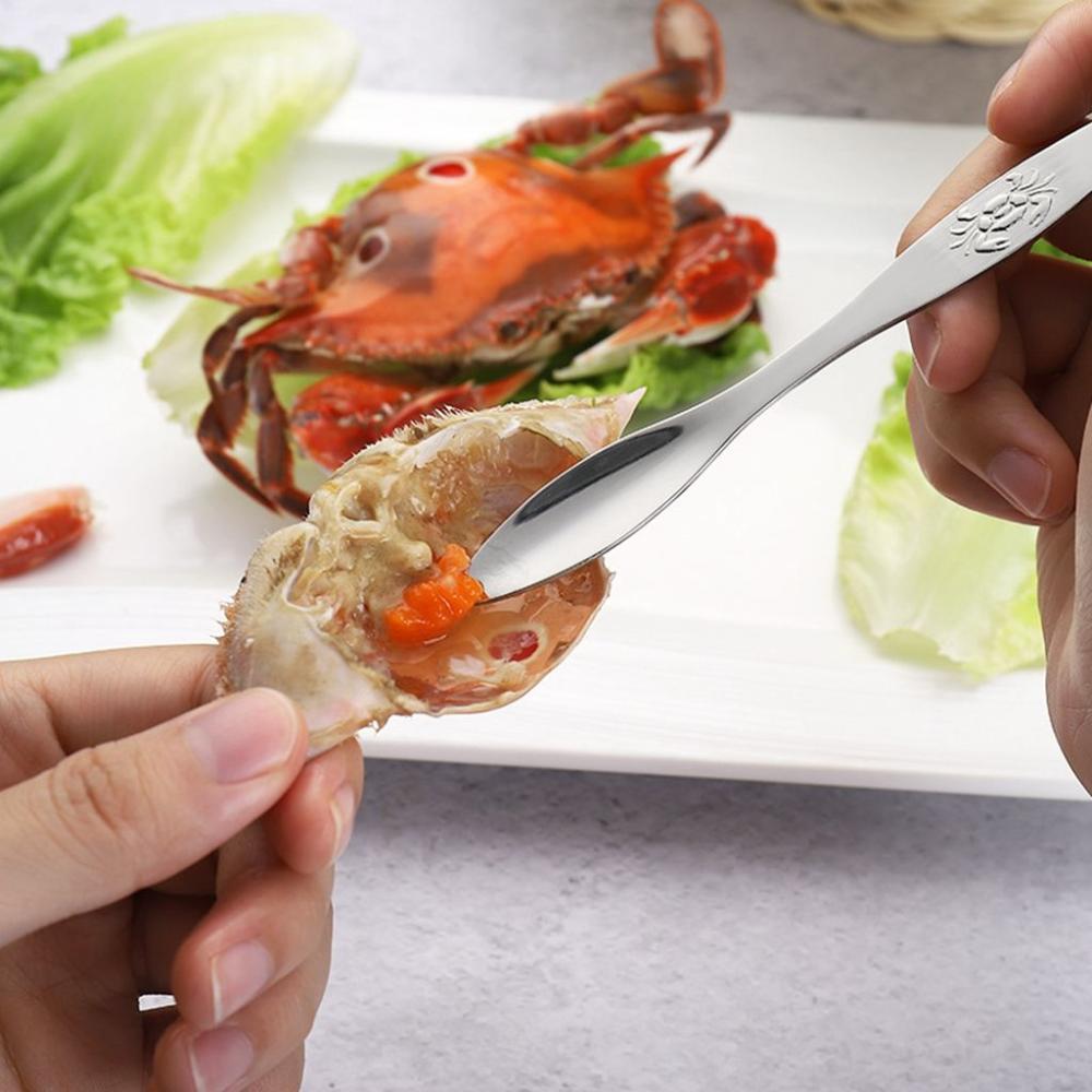 Crab and Lobster Thin Double Headed Seafood Utensils Crab Picking Tools Lobster Spoons Crab Fork