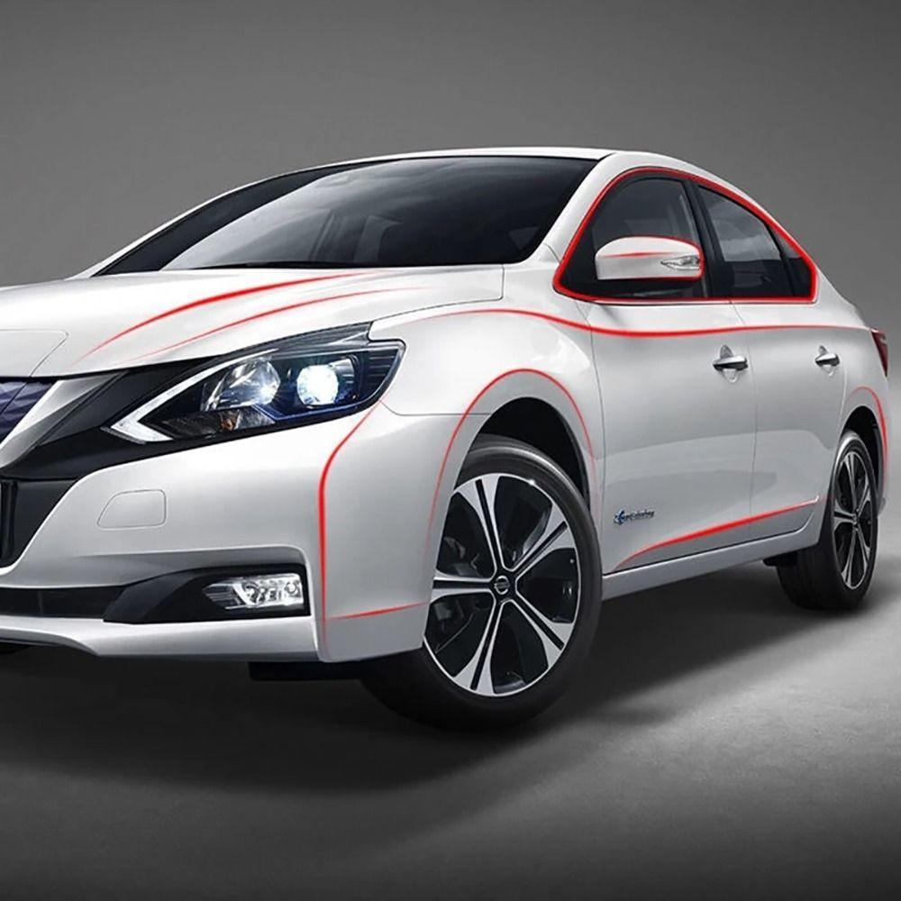 1Roll 3M/5M Red Decorative Strip Thickened Self-adhesive Bumper Strip  Prevent Body Scratches