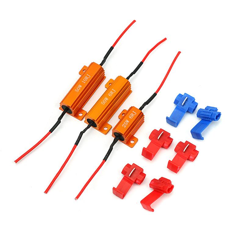 50W Load Resistor LED Set 6 8 10 Ballast Relay for Car Motorcycle Turn Signal Fast Flash Fixing