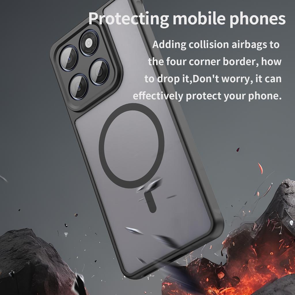 Чехол для Motorola Moto Edge 60 Fusion Чехол Magsafe Для Moto Edge 60s Pro Матовый Прозрачный Магнитный Беспроводная Зарядка Ударопрочный Funda